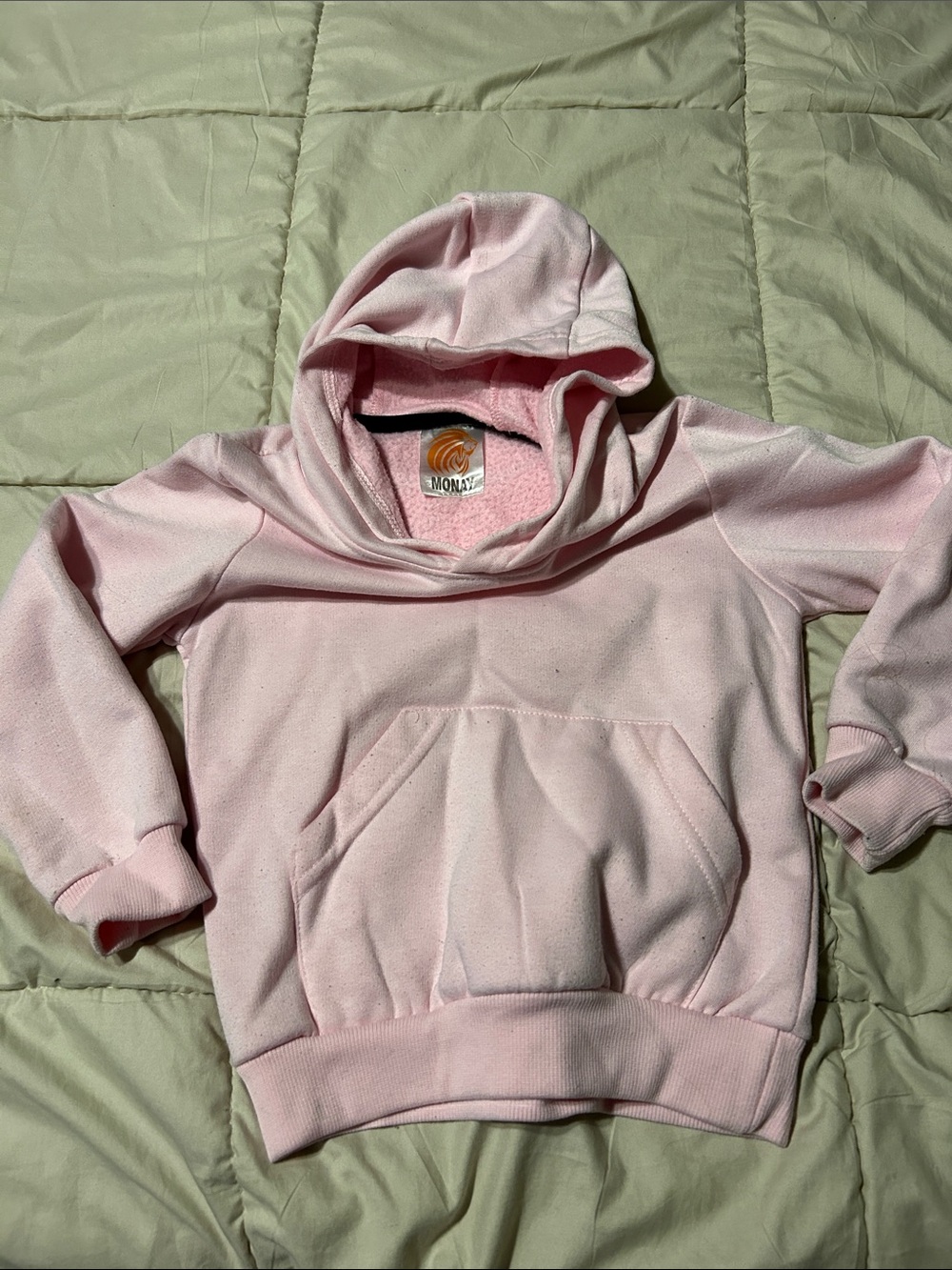 Pink Cozy Pullover Hoodie with Front Pocket